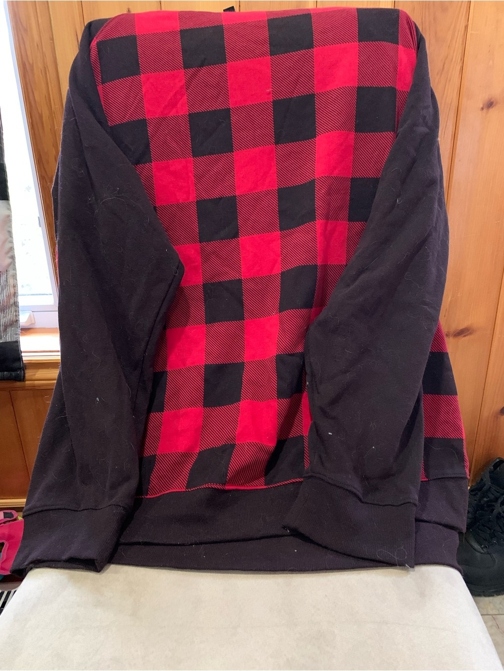 Red and Black Buffalo Plaid women’s Sweater